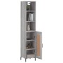 Credenza Grigio Sonoma 34,5x34x180 cm in Legno Multistrato