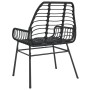 Sedie da Giardino Set 2 pz Polyrattan Nero