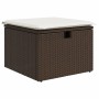 Set Divani da Giardino 8 pz con Cuscini Marrone in Polyrattan