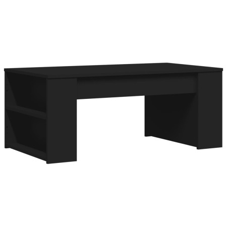 Tavolino da Salotto Nero 102x55x42 cm in Legno Multistrato