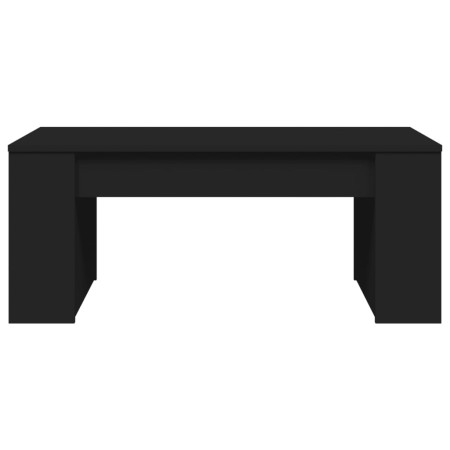 Tavolino da Salotto Nero 102x55x42 cm in Legno Multistrato