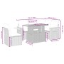 Set Divano da Giardino 6 pz con Cuscini Beige in Polyrattan