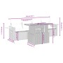 Set Divano da Giardino 5 pz con Cuscini Beige in Polyrattan