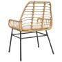 Sedie da Giardino 2pz con Cuscini Marrone in Polyrattan