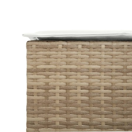 Sgabelli da Bar con Cuscini 2 pz Beige in Polyrattan