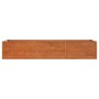 Letto Rialzato da Giardino Ruggine 240x80x45 cm Acciaio Corten