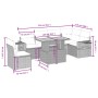 Set Divani da Giardino 7 pz con Cuscini Beige in Polyrattan