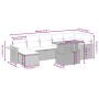 Set Divano da Giardino 8 pz con Cuscini Beige in Polyrattan