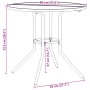 Set Sedie Giardino Impilabili 5pz Antracite Acciaio Verniciato