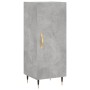 Credenza Grigio Cemento 34,5x34x180 cm in Legno Multistrato