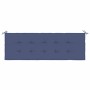 Cuscino Panca da Giardino Blu Marino 150x50x3 cm Tessuto Oxford