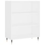 Credenza Bianca 69,5x34x180 cm in Legno Multistrato