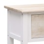 Credenza Naturale e Bianca 115x30x76 cm in Legno