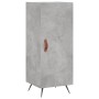 Credenza Grigio Cemento 34,5x34x180 cm in Legno Multistrato