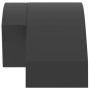 Applique con LED e Sensore 2 pz Nere in Alluminio Pressofuso