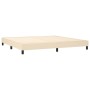 Letto a Molle Materasso e LED bianco 200x200cm in Tessuto