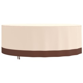 Copertura Mobili Giardino Rotonda Beige Ø 244x71 cm 600D Oxford