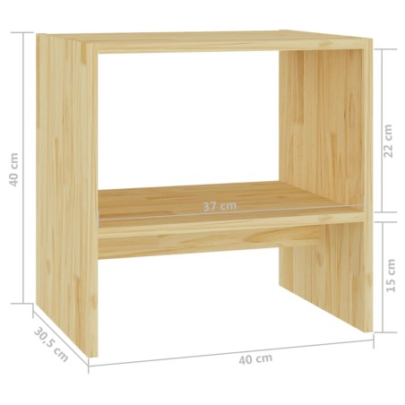 Comodino 40x30,5x40 cm in Legno Massello di Pino