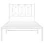 Giroletto con Testiera Metallo Bianco 90x190 cm