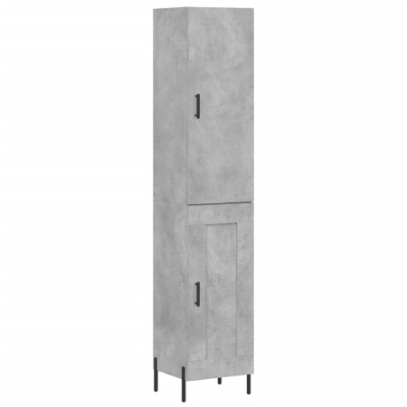 Credenza Grigio Cemento 34,5x34x180 cm in Legno Multistrato