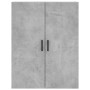 Credenza Grigio Cemento 69,5x34x180 cm in Legno Multistrato