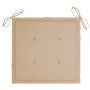 Sedie da Giardino con Cuscini Beige 8pz Legno Massello di Teak