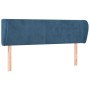 Testiera ad Orecchio Blu Scuro 147x23x78/88 cm in Velluto