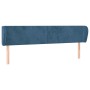 Testiera ad Orecchio Blu Scuro 183x23x78/88 cm in Velluto