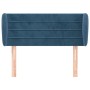 Testiera ad Orecchio Blu Scuro 83x23x78/88 cm in Velluto