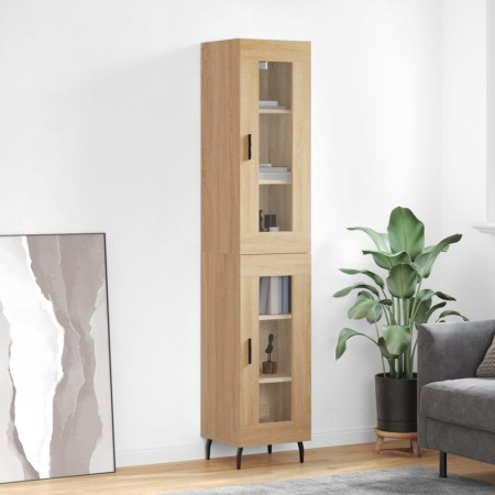 Credenza Rovere Sonoma 34,5x34x180 cm in Legno Multistrato