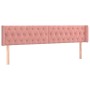 Testiera ad Orecchio Rosa 183x16x78/88 cm in Velluto
