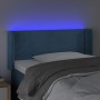 Testiera a LED Blu scuro 93x16x78/88 cm in Velluto