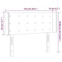 Testiera a LED Blu Scuro 103x16x78/88 cm in Velluto