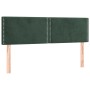 Giroletto a Molle con Materasso Verde Scuro 140x190 cm Velluto