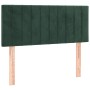 Giroletto a Molle con Materasso Verde Scuro 80x200 cm Velluto