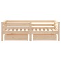 Giroletto Bambini con Cassetti 70x140 cm Legno Massello di Pino