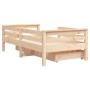Giroletto Bambini con Cassetti 70x140 cm Legno Massello di Pino