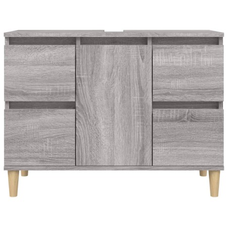 Mobile Lavabo Grigio Sonoma 80x33x60 cm in Legno Multistrato