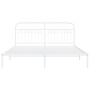 Giroletto con Testiera Metallo Bianco 183x213 cm
