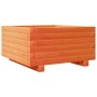 Fioriera Giardino Marrone Cera 50x50x26,5cm Legno Massello Pino