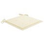 Sedie da Giardino con Cuscini Crema 4 pz Massello di Teak
