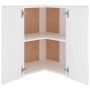 Pensile Angolare Bianco 57x57x60 cm in Legno Multistrato