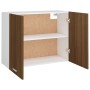 Mobile Pensile Rovere Marrone 80x31x60 cm in Legno Multistrato