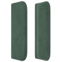 Testiera ad Orecchio Verde Scuro 83x16x78/88 cm in Velluto