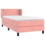 Giroletto a Molle con Materasso Rosa 100x200 cm in Velluto