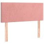 Giroletto a Molle con Materasso Rosa 100x200 cm in Velluto