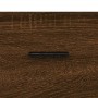 Credenza Rovere Marrone 69,5x34x180 cm in Legno Multistrato