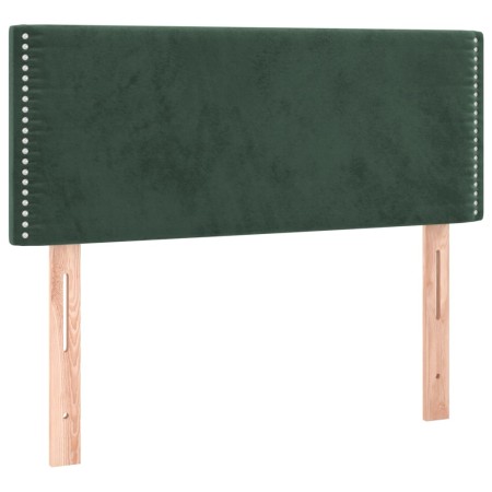 Giroletto a Molle con Materasso Verde Scuro 90x190 cm Velluto