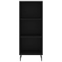 Credenza Nera 34,5x32,5x180 cm in Legno Multistrato