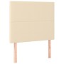Letto a Molle con Materasso e LED Crema 80x200 cm in Tessuto